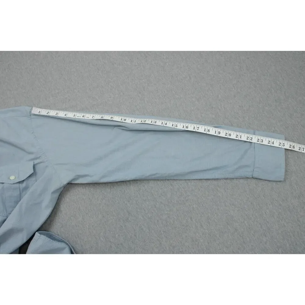 Banana Republic Shirt Mens Medium Blue 100%‎ Cotton Soft Wash Pockets